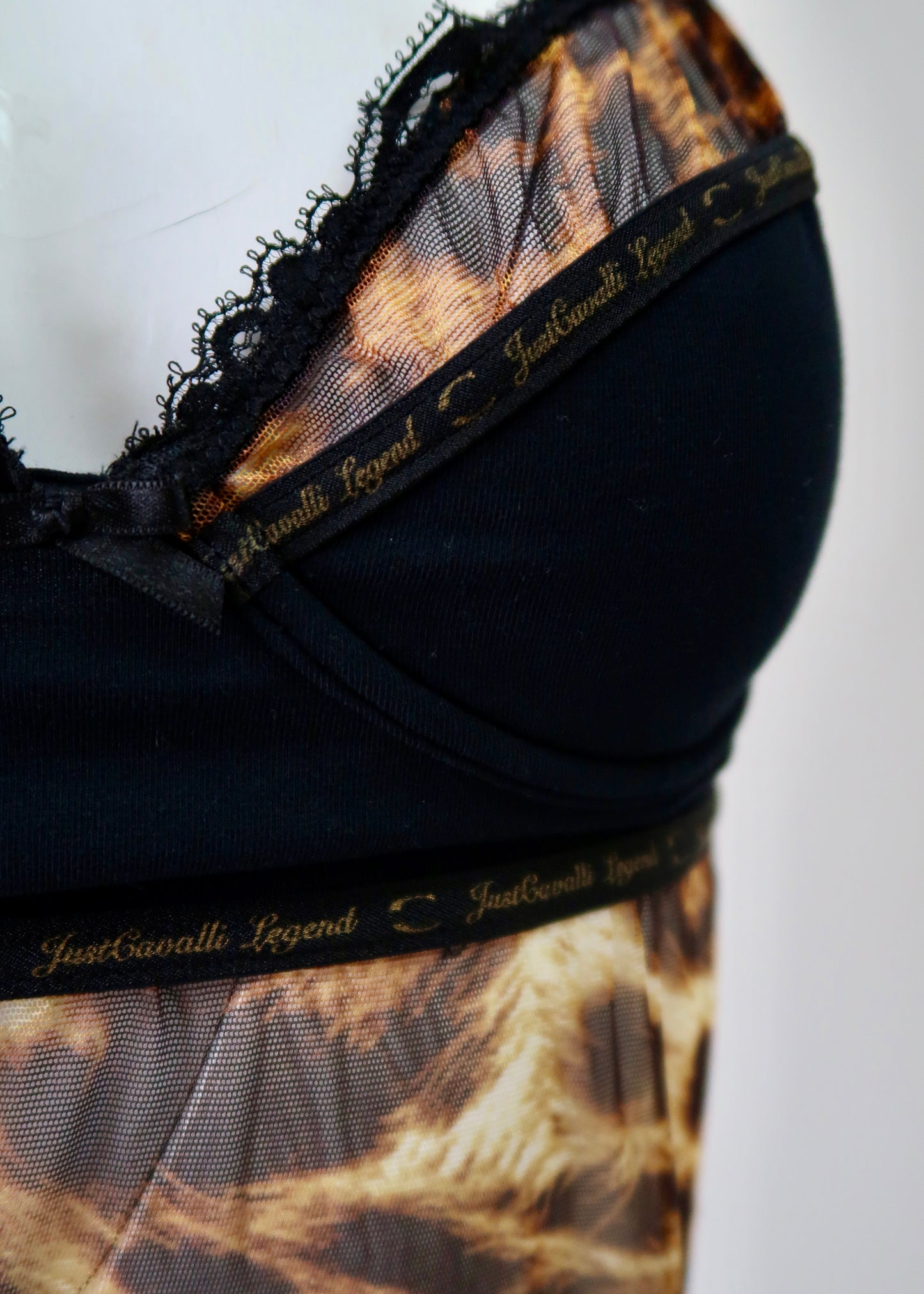 Just Cavalli Leopard Mesh Tank Top