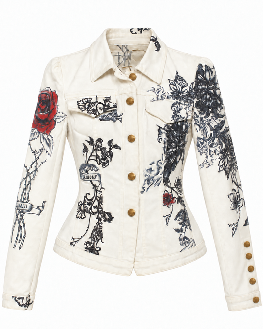 Roberto Cavalli S/S 2003 Tattoo Jacket Size S