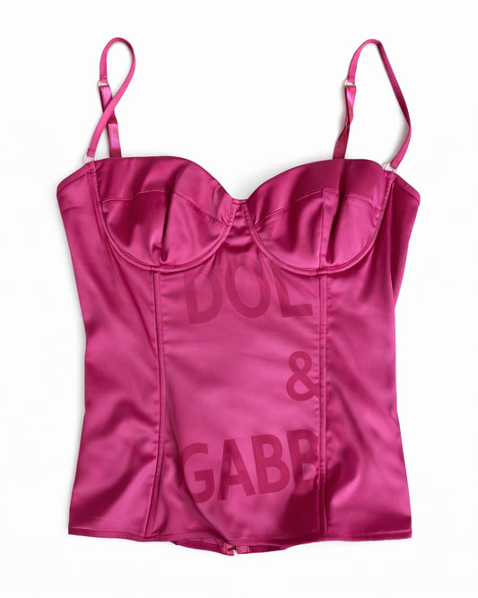 D&G SATIN CORSET SIZE EU L